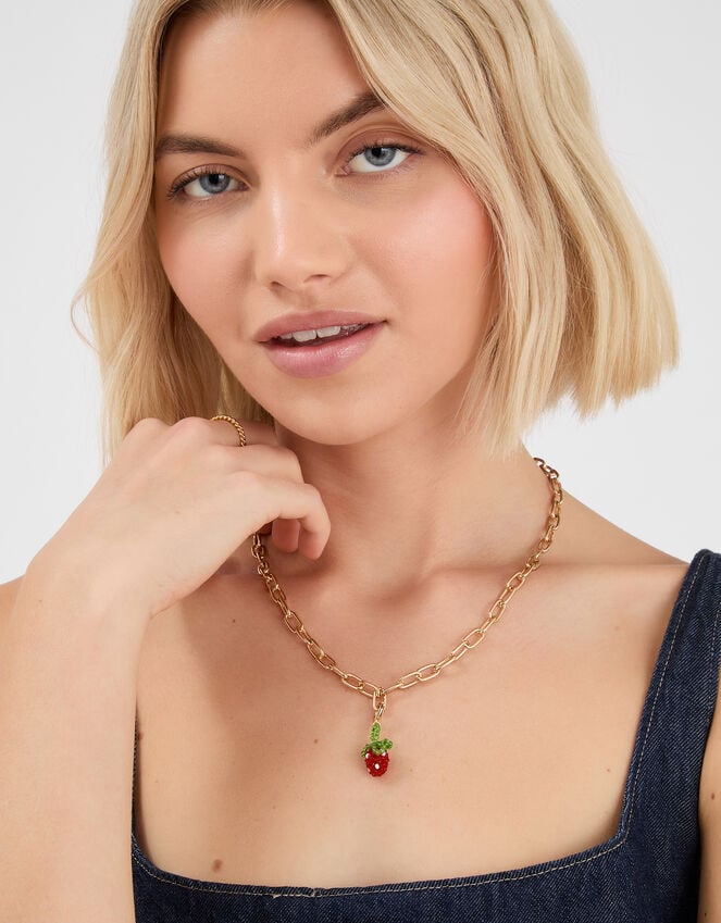 Accessorize Strawberry Beaded Charm