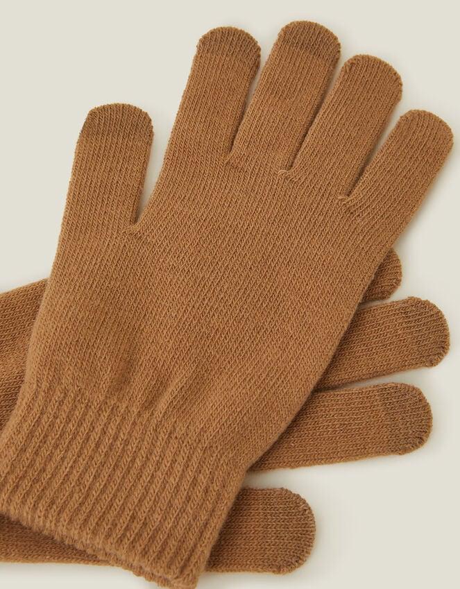 Accessorize Stretch Touchscreen Gloves Camel