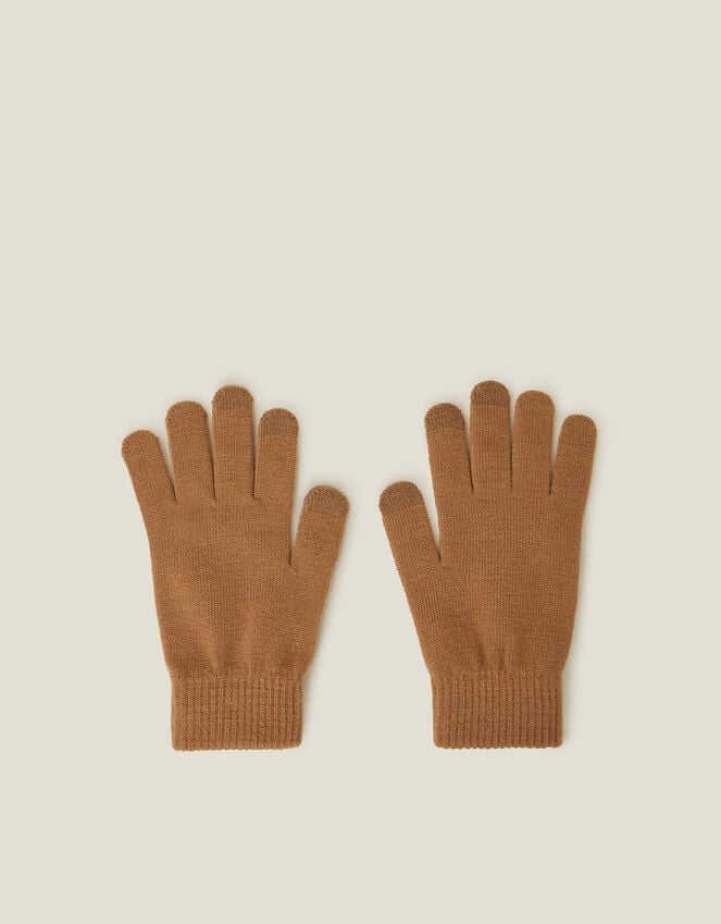 accessorize Stretch Touchscreen Gloves Camel