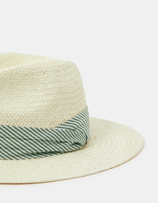 Accessorize Stripe Band Fedora Hat