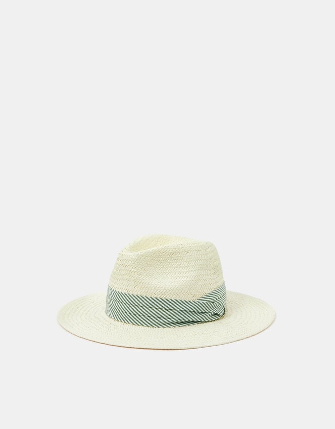 accessorize Stripe Band Fedora Hat