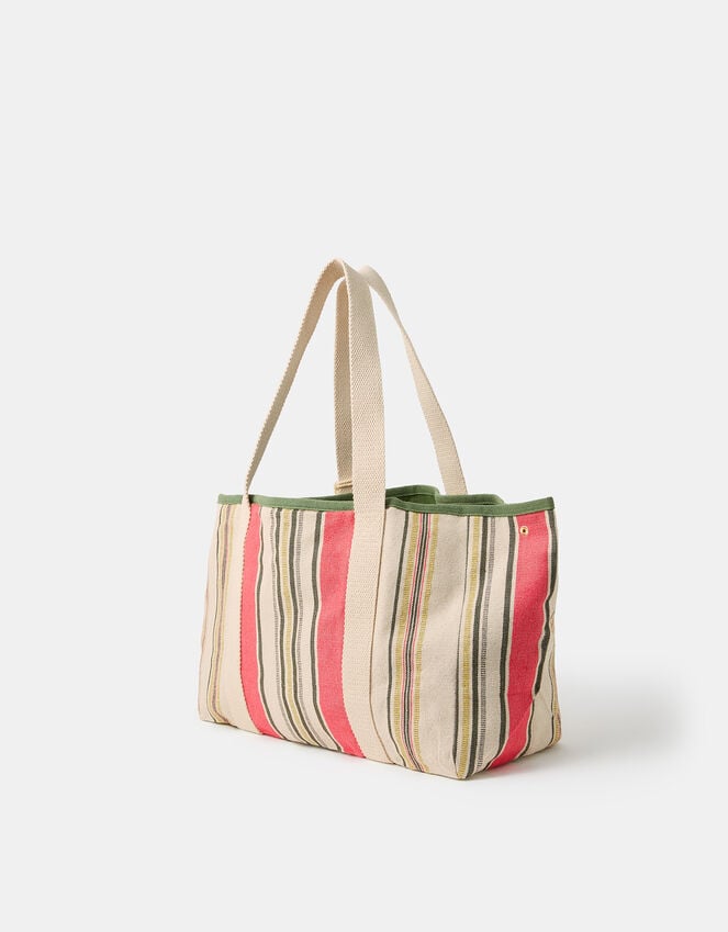 Accessorize Stripe Canvas Tote Bag