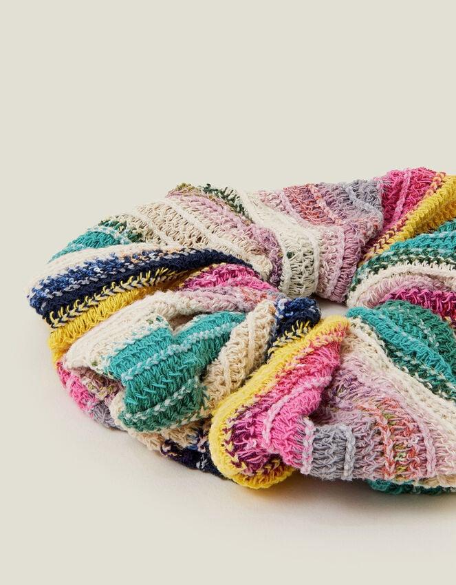 Accessorize Stripe Crochet Hair Scrunchie