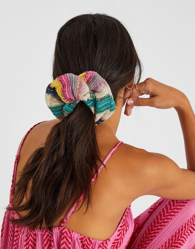 Accessorize Stripe Crochet Hair Scrunchie