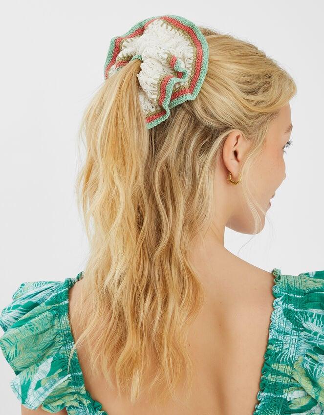 Accessorize Stripe Crochet Hair Scrunchie