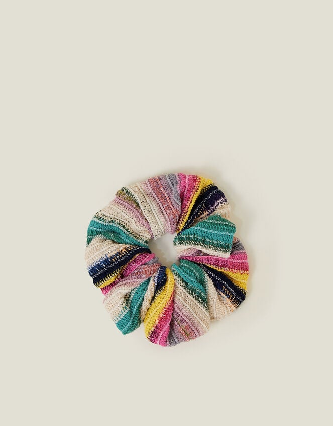accessorize Stripe Crochet Hair Scrunchie