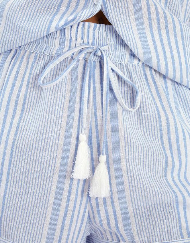 Accessorize Stripe Drawstring Shorts Blue