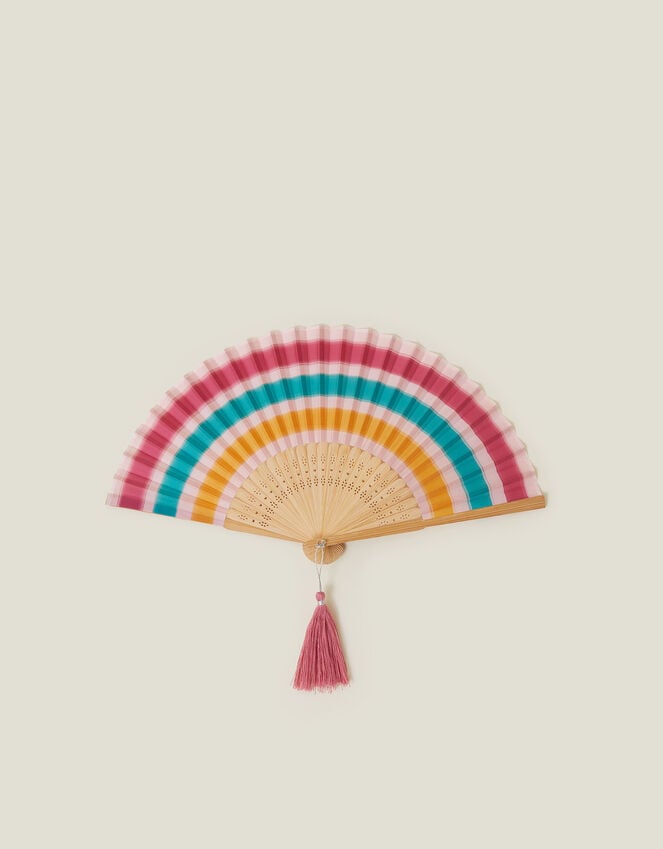 accessorize Stripe Foldable Fan