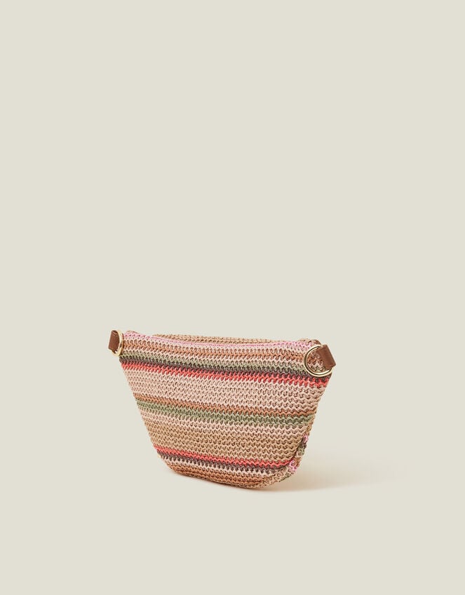 Accessorize Stripe Raffia Bum Bag
