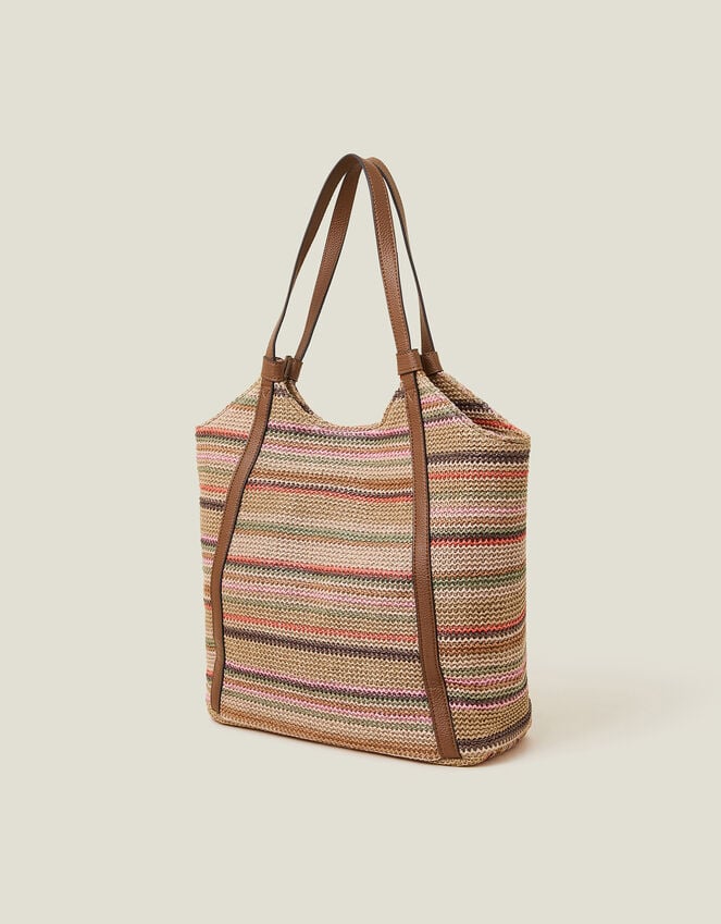 Accessorize Stripe Raffia Shoulder Bag