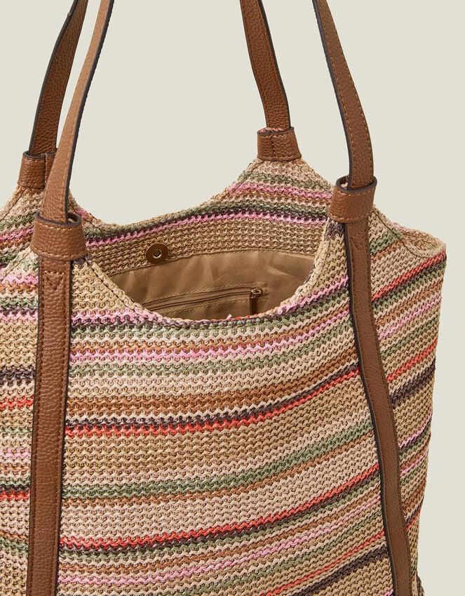 Accessorize Stripe Raffia Shoulder Bag