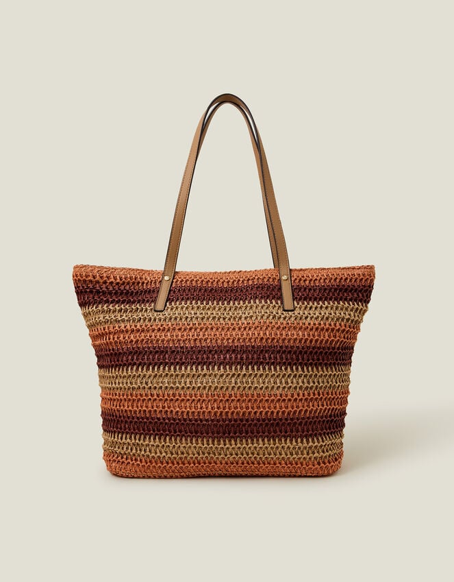 Accessorize Stripe Raffia Shoulder Bag