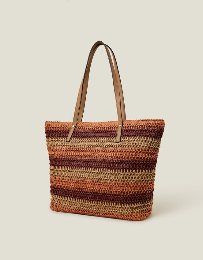 Accessorize Stripe Raffia Shoulder Bag