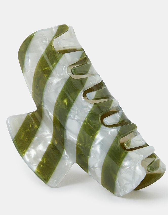 Accessorize Stripe Resin Claw Clip