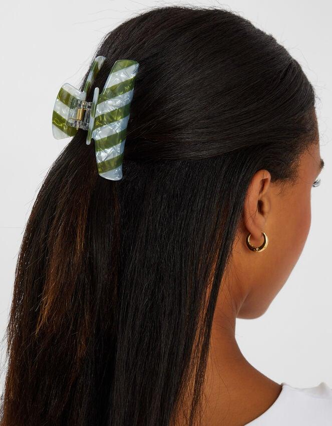 Accessorize Stripe Resin Claw Clip