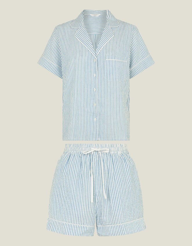 Accessorize Stripe Short Pyjamas Set Blue