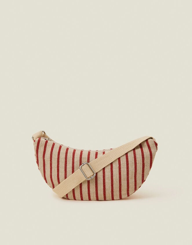 Accessorize Stripe Sling Cross-Body Bag Red