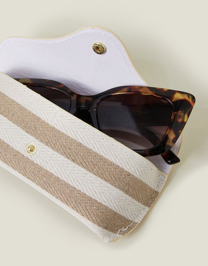 Accessorize Stripe Structured Sunglasses Case