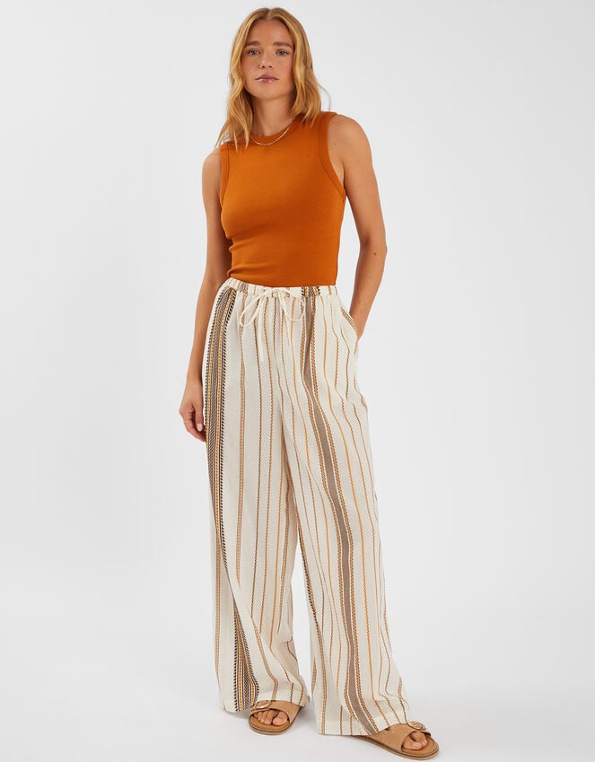 accessorize Stripe Wide Leg Trousers Multi