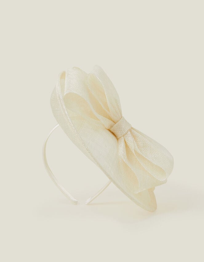 Accessorize Structured Disc Bow Fascinator Ivory