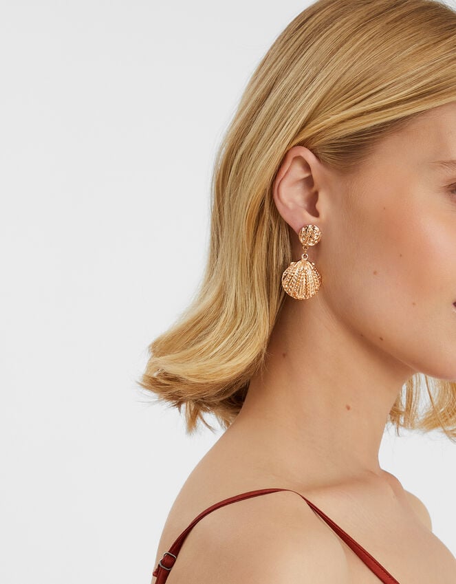 Accessorize Stud Shell Drop Earrings
