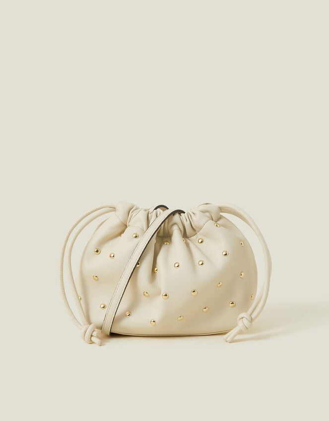 Accessorize Studded Drawstring Pouch Bag