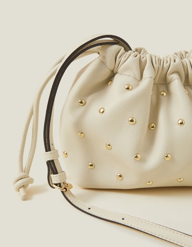 Accessorize Studded Drawstring Pouch Bag