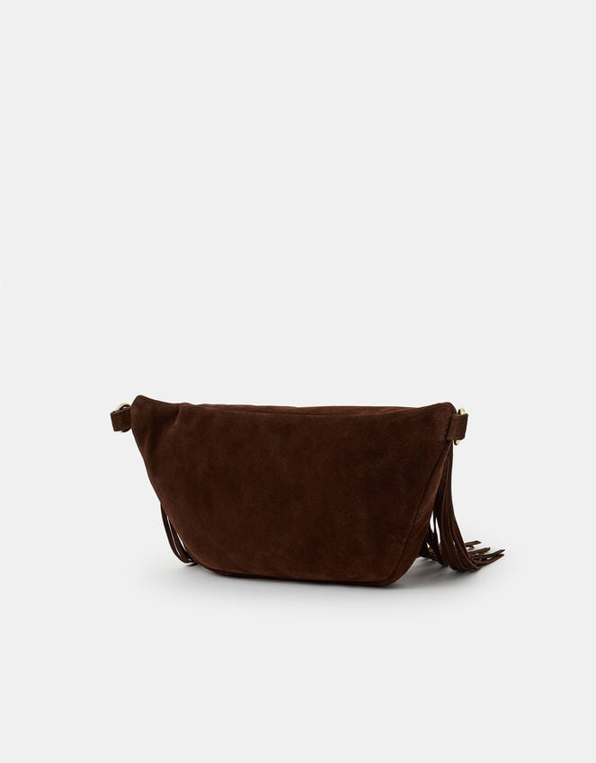 Accessorize Suede Fringe Cross Body Sling Bag