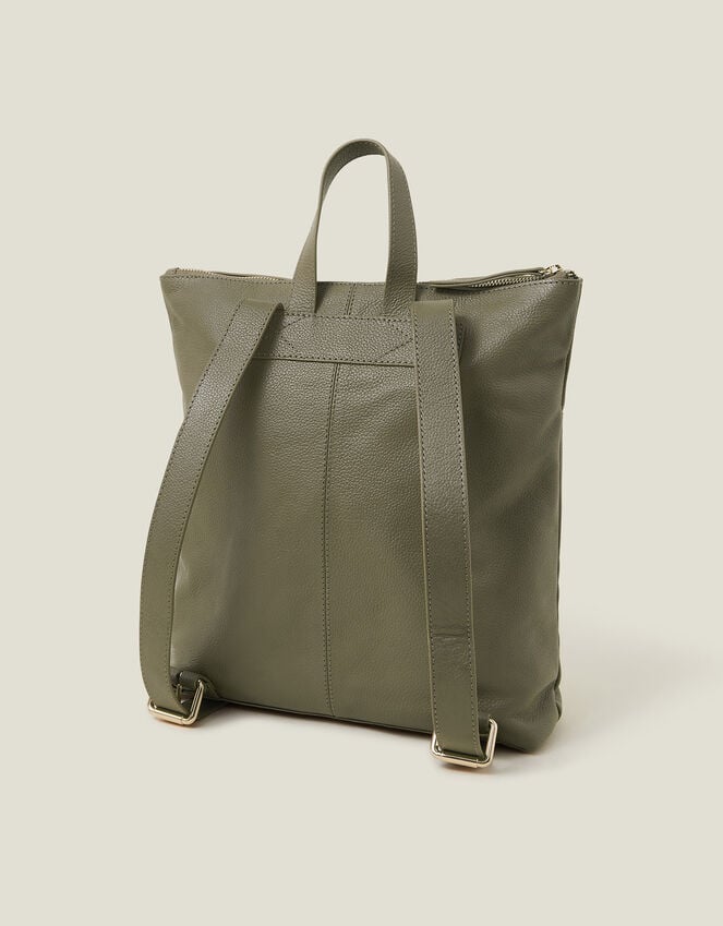 Accessorize Suede Leather Backpack Green
