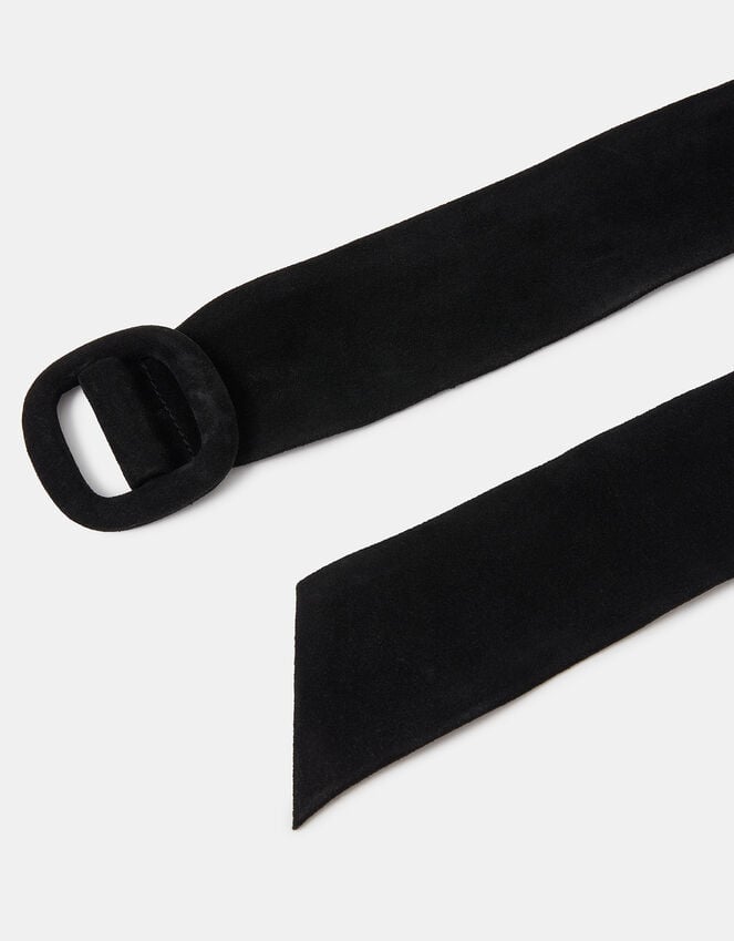Accessorize Suede Wide Waist Belt Black