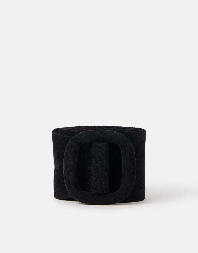 accessorize Suede Wide Waist Belt Black