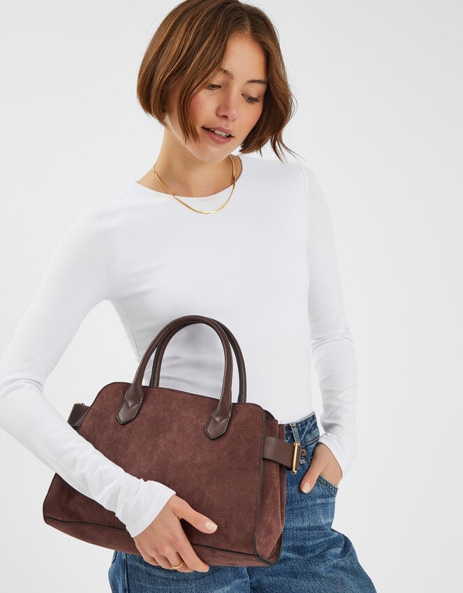 accessorize Suedette Bowler Bag