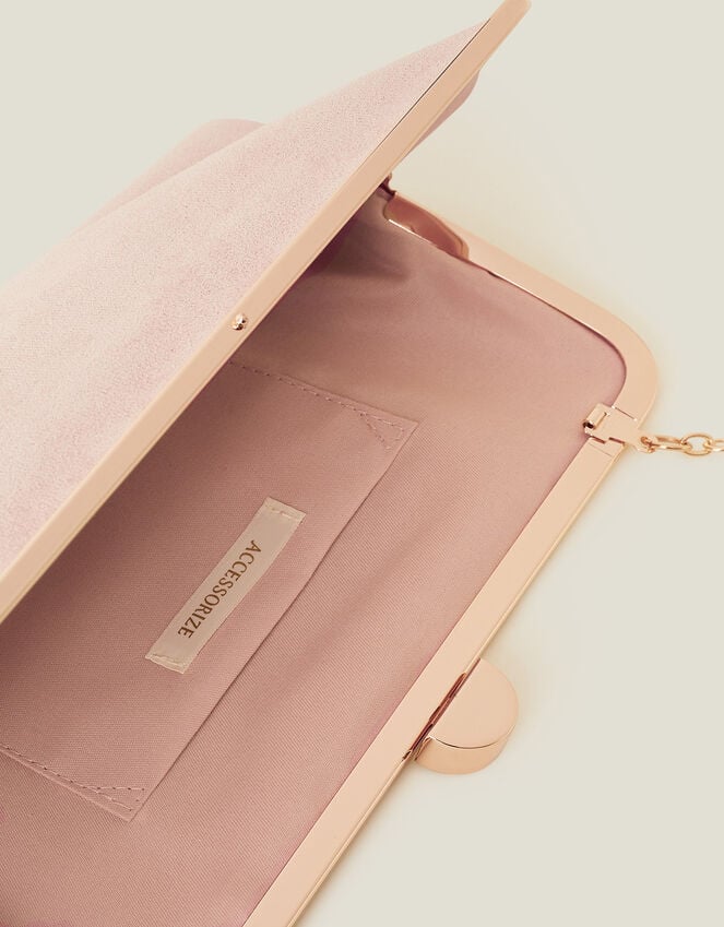 Accessorize Suedette Clip Frame Clutch Bag