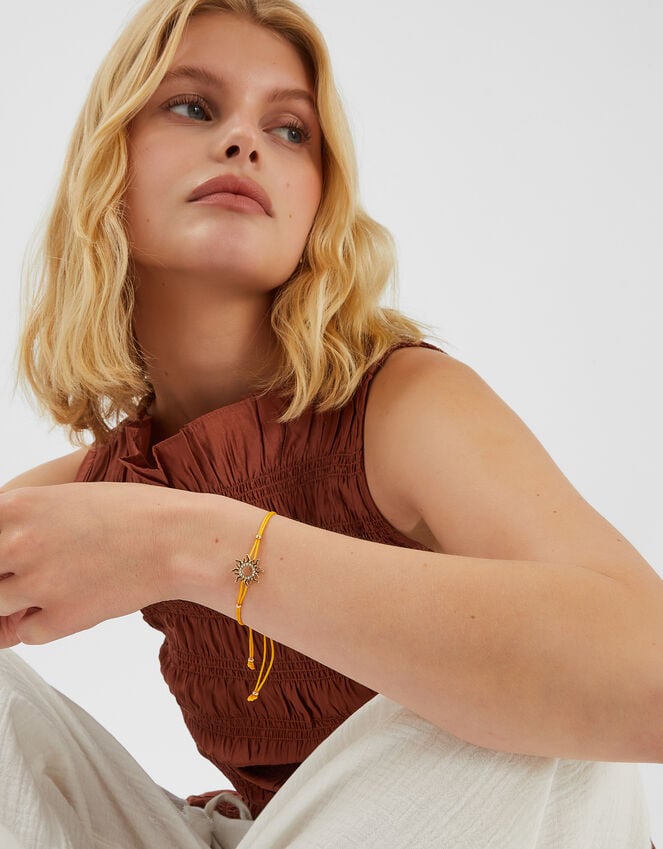 Accessorize Sun Charm Cord Bracelet