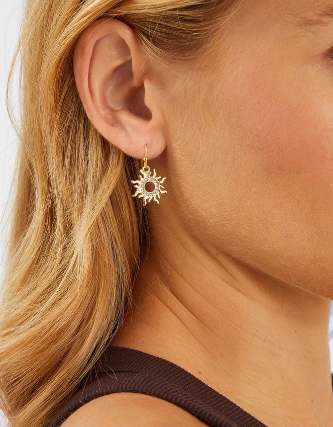 Accessorize Sun Charm Drop Earrings