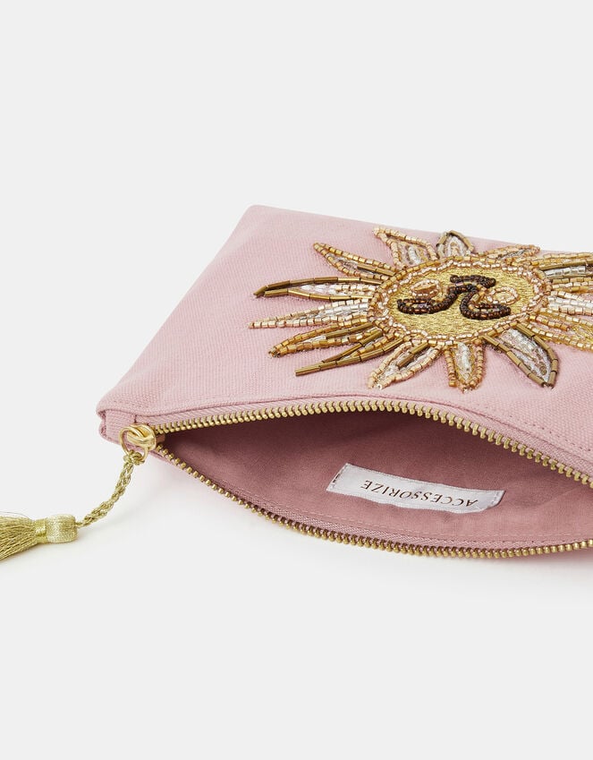 Accessorize Sun Embellished Zip Pouch