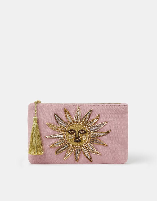 accessorize Sun Embellished Zip Pouch