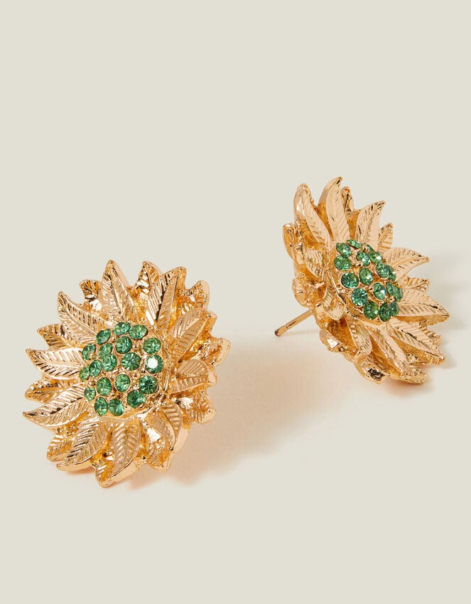 accessorize Sunflower Gem Stud Earrings