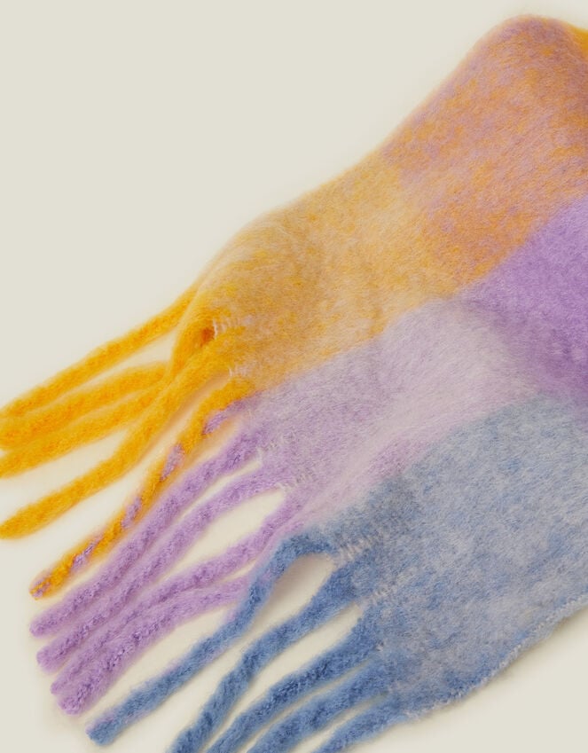 Accessorize Super Soft Pastel Check Tassel Scarf