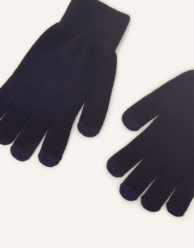 Accessorize Super Stretch Touch Gloves Blue