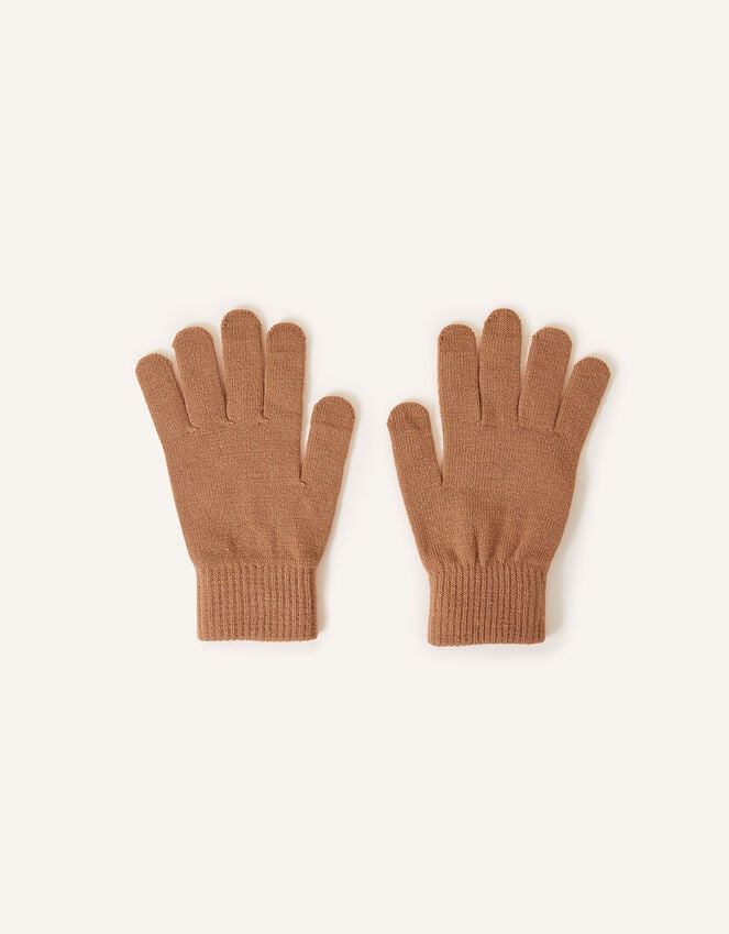 accessorize Super Stretch Touch Gloves Camel