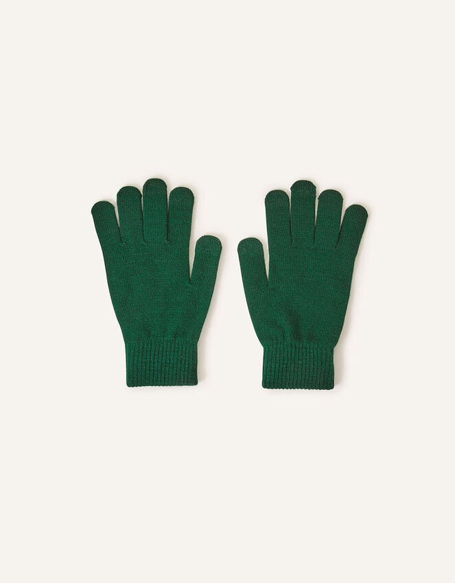 accessorize Super Stretch Touch Gloves Green