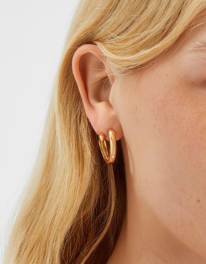 Accessorize Swirl Hoop Earrings Gold