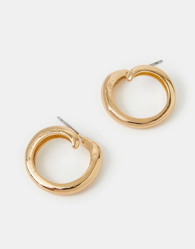 accessorize Swirl Hoop Earrings Gold