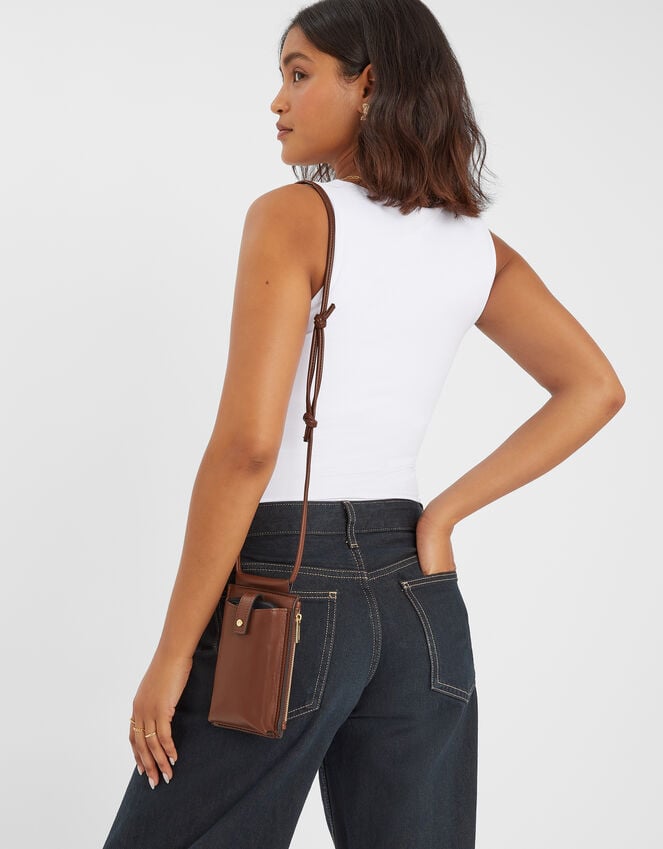 accessorize Tab Pocket Phone Bag Tan