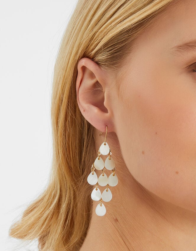 Accessorize Teardrop Pearl Chandelier Earrings