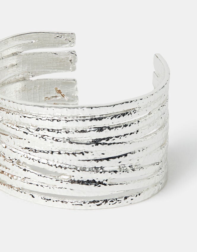 accessorize Texture Layered Cuff Bracelet