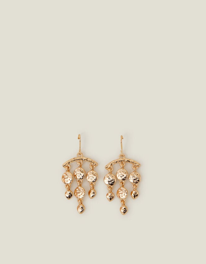 accessorize Textured Chandelier Earrings Gold