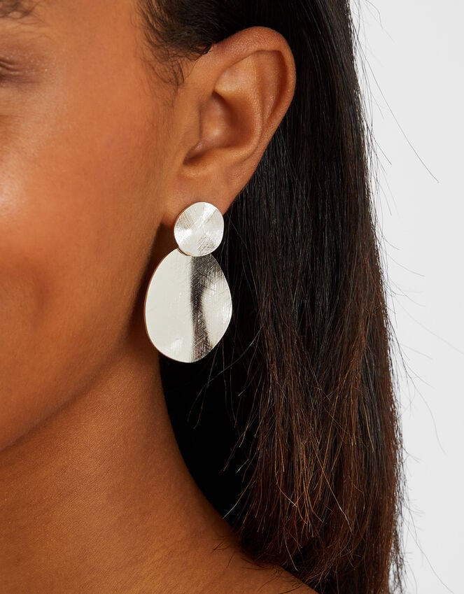 Accessorize Textured Circle Drop Earrings