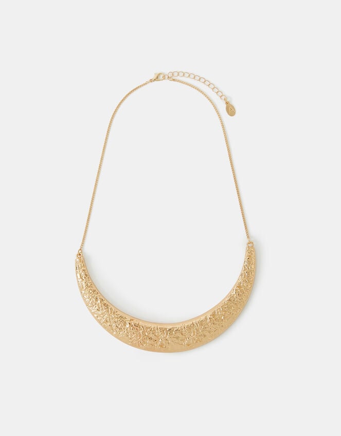 Accessorize Textured Crescent Collar Necklace